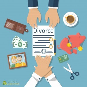 Illustration of divorce negotiation