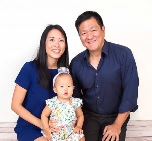Photo of Gavin with his amazing wife and wonderful little girl
