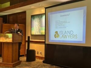 Photo, Gavin Doi presenting to the Financial Planning Association of Hawaii, Jan. 13, 2026
