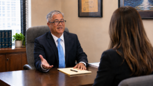Lawyer and Parent discussing child custody